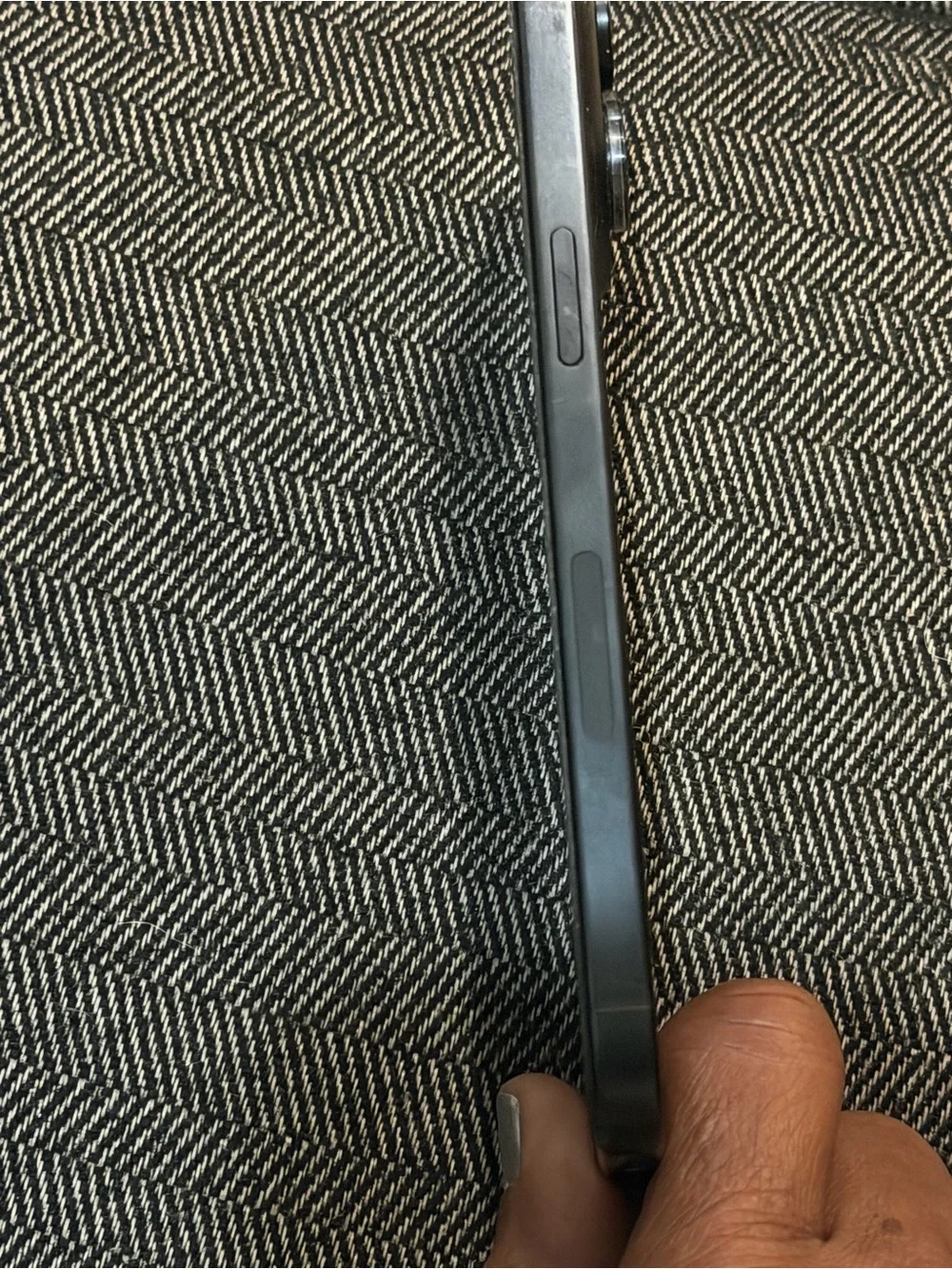 Apple Silver iPhone with Black Apple Logo and Triple Camera